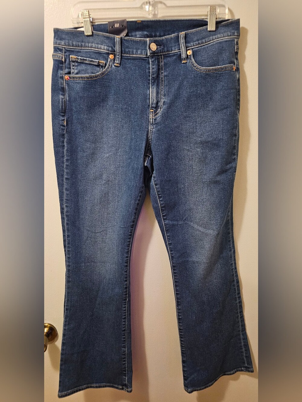 GAP Baby Boot Mid Rise Stretch Blue Jeans Medium Wash Women's Size 32/14S NWT